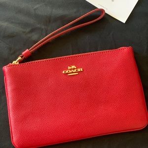 Wristlet red coach